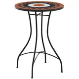 vidaXL Mosaik-Bistrotisch Terrakottarot und Weiß Ø50x70 cm Keramik