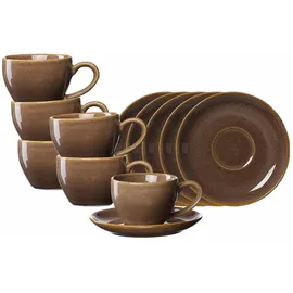 Ritzenhoff & Breker Espressotasse mit Untertasse 0,1 l Dunkelbraun 6 St.