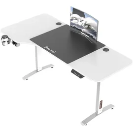 [pro.tec]® Höhenverstellbarer Tisch Oxnard elektrisch 160x75cm Weiß