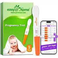 5 x Schwangerschaftstest Frühtest Empfindlich Zuverlässiger: Easy@Home Pregnancy Test 10 mIU/ml - Frühschwangerschaftstest mit Schnellem & Klarem Ergebnis - Frühtest Schwangerschaft - 5 HCG Test