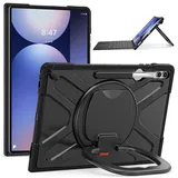 Tablet-Hüllen Kompatibel mit Samsung Galaxy Tab S10 Ultra 14,6 Zoll 2024 SM-X920 Hülle mit drehbarem Ständer, kompatibel mit Type Cover-Tastatur mit Ständer, stoßfeste, robuste Schutzhülle Tablet-PC-H