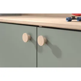 Parisot Halbhohes Hochbett Jade 1 90 x 200 cm Eiche grün