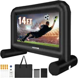 Vevor Aufblasbare Projektion Beamer Leinwand aus PVC 215,9 cm 1080P, 4K, 3D, HDR Outdoor Indoor Tragbare Projektor Screen Filmleinwand 16: 9 für Heimkino, Garten, Camping, Freizeitveranstaltungen usw.