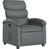 vidaXL Relaxsessel Grau Kunstleder 92 x 99,5 x 0 cm Grau mit Liegeposition