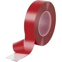 POPPSTAR Doppelseitiges-Klebeband 1010385, ablösbar, transparent Acryl, 38mm x 5m