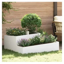 vidaXL Garten-Pflanzgefäß 100 x 100 x 50 cm Weiß