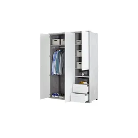 Composad Kleiderschrank Milow 153,5 x 216,4 x 63,7 cm Weiß