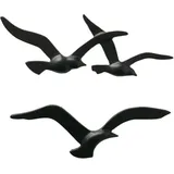 Boltze Wandobjekt Birdy, Möwe Metall 2er Set