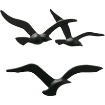 Boltze Wandobjekt Birdy, Möwe Metall 2er Set
