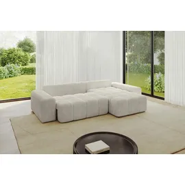 altdecor Ecksofa Cord 2-Sitzer Beige