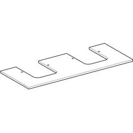 Geberit One 120x2x47cm, AS 2-f., SZ, Marmor sw/matt