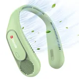 Dnenellr Nackenventilator, Hals Ventilator mit 6000mAh, Bladeless Ventilator 360°Cooling Luftstrom und 3-Speed Tragbare Hände für Männer Frauen Kinder
