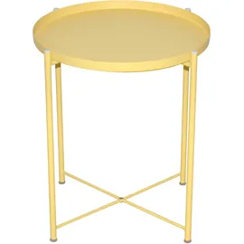 Hofmann Living And More Beistelltisch 47 cm Holz gelb
