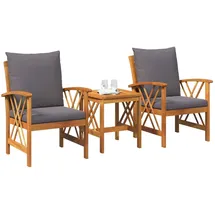 vidaXL Garten-Lounge-Set 3-tlg. braun