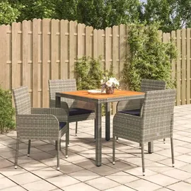 vidaXL Garten-Essgruppe 5-tlg. Grau