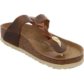 Birkenstock Gizeh Braided Nubukleder geölt cognac 38