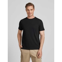 T-Shirt mit Rundhalsausschnitt, Black, XL