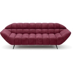 Sofa Gappa Stoff Rot 3-Sitzer