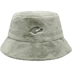 Fischerhut CHILLOUTS "Laika Hat", Damen, Gr. SM, grau, Plüsch, Kunstfaser, unifarben, modisch, Hüte, mit weichem Material