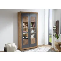 Massivmoebel24 Vitrine Sheesham 103x40x201 gebeizt Turin 05