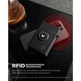 luxuskollektion DODENSHA MagSnap Airtag Wallet Herren Geldbörse grau