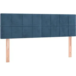 vidaXL Boxspringbett 140 x 200 cm Dunkelblau