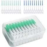 200 Stück Interdentalbürste Weiche Silikon Adaptive,Interdentalbürste Zahnzwisch