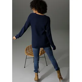Aniston CASUAL Rundhalspullover Blau 48