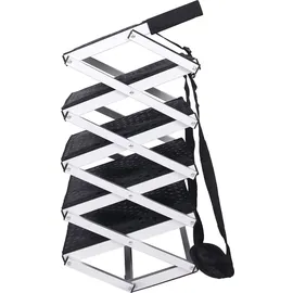 fudajo Klappbare Haustiertreppe Hundetreppe 5 Stufen Schwarz