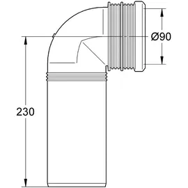 Grohe PP-Ablaufbogen DN 80