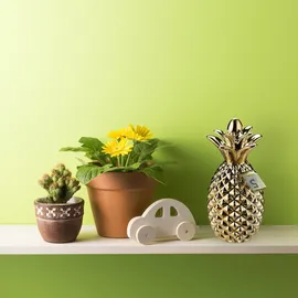 Relaxdays Spardose, Ananas, gold