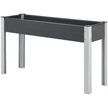 [en.casa] Hochbeet Beverwijk 125 x 40 x 75 cm Dunkelgrau