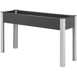 [en.casa] Hochbeet Beverwijk 125 x 40 x 75 cm Dunkelgrau