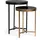 BIZZOTTO Beistelltisch Yamir 2er-Set, Metall und Glas, modern rund, schwarz gold für Dein Zuhause