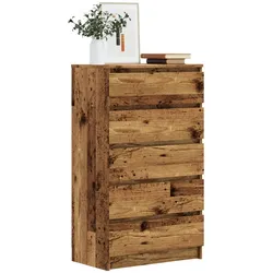 Schubladenschrank Altholz-Optik 60x36x103 cm Holzwerkstoff