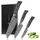 Wakoli Edib Pro Black Damastmesserset 11-17 cm 3-tlg. Schwarz