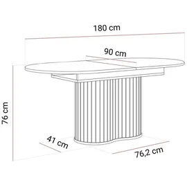 lookway WILLOW 180 x 76 x 90 cm braun