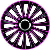 ZentimeX Radzierblenden Radkappen Radabdeckung 17" Zoll #903 PINK SCHWARZ