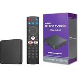 BOXPUT M5 Android TV Box, Android 10.0 TV Box, 2G RAM 16G ROM 4K Android TV Box, Dual WiFi 6.4G/5G BT5.2 Fernbedienung Smart TV Box, mit Bluetooth Stimme Infrarot Isolation Fernbedienung.