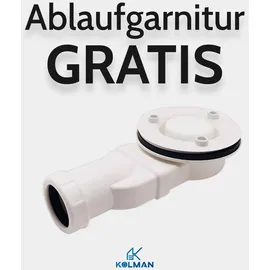 bad land Duschwanne Rechteck Steinoptik, Ablaufgarnitur im SET, Anti-Rutsch, Verbundwerkstoff Schwarz Ø Badland VIDAR 100x80x3,2 SMC