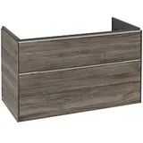 Villeroy & Boch Subway 3.0 Waschtischunterschrank C570L0RK 97,3x57,6x47,8cm, mit LED/Griff Aluminium glänzend, stone oak