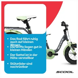 S'COOL niXe 12 Zoll RH 21 cm grau/pastelgrün