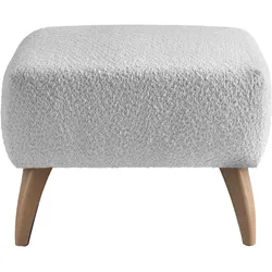 Polsterhocker INOSIGN "Colori", silber, B:66cm H:44cm T:66cm, 100% Polyester, Hocker, Holzfußfarbe wählbar, verschiedene Stoffe, hochwertige Stoffqualität