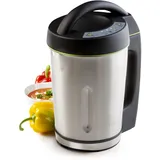DOMO DO498BL Suppenmacher – 1,6 Liter - Standmixer mit 3 automatischen Programmen - Edelstahl/Schwarz