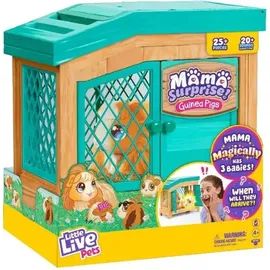 Little Live Pets Mama Surprise Meerschweinchen mit Stall und 3 Überraschungsbabys