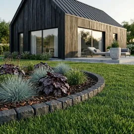 GARDENIX Rasenkante 240 x 10 x 10 cm  grau