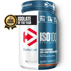 Dymatize Iso100 Hydrolyzed Isolat Protein Pulver Gourmet Schokolade 932g Dose
