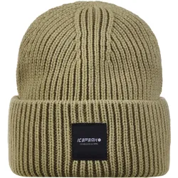 Strickmütze ICEPEAK "HANAMAULU", Herren, beige, Strick, Microfaser, unifarben, sportlich, Mützen