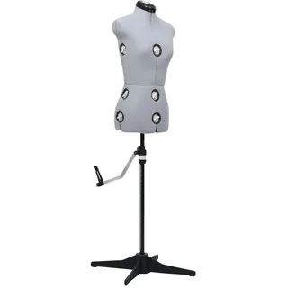 vidaXL Schneiderpuppe Verstellbar Weiblich Grau S Größe 33-40