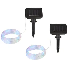 meineWunschleuchte Lichtschlauch Solar 4,9 m 2er Set transparent